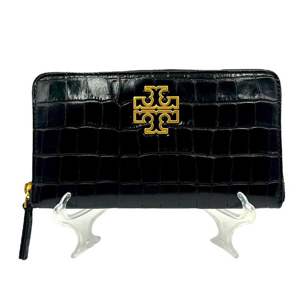 Tory Burch Britton Embossed Zip Continental Wallet with ID Holder